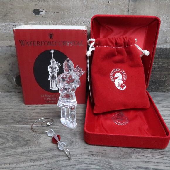 Waterford Crystal 12 Days Of Christmas Day 11 Eleven Pipers Piping - Picture 1 of 5